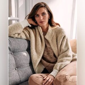 Ann Taylor Boucle Zip Jacket